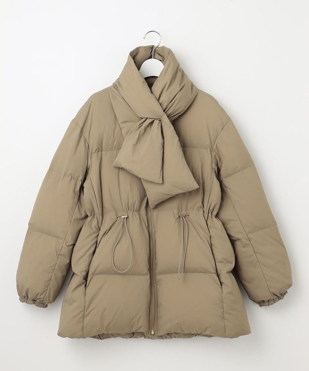 23区 【SLOW/一部店舗限定】ヴィンテージナイロン ダウンコート カーキ系