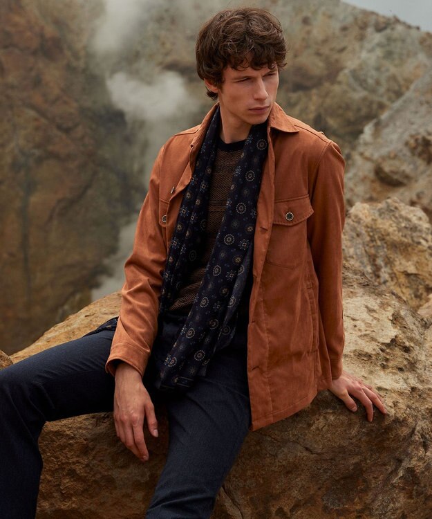 JOSEPH ABBOUD 【ストレッチ】ムリネオックス オーガニックストレッチパンツ ネイビー系