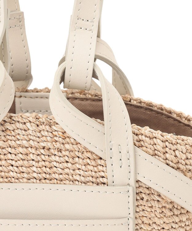 23区 VIOLAd'ORO アバカ 2WAY ミニ ショルダーバッグ ホワイト系