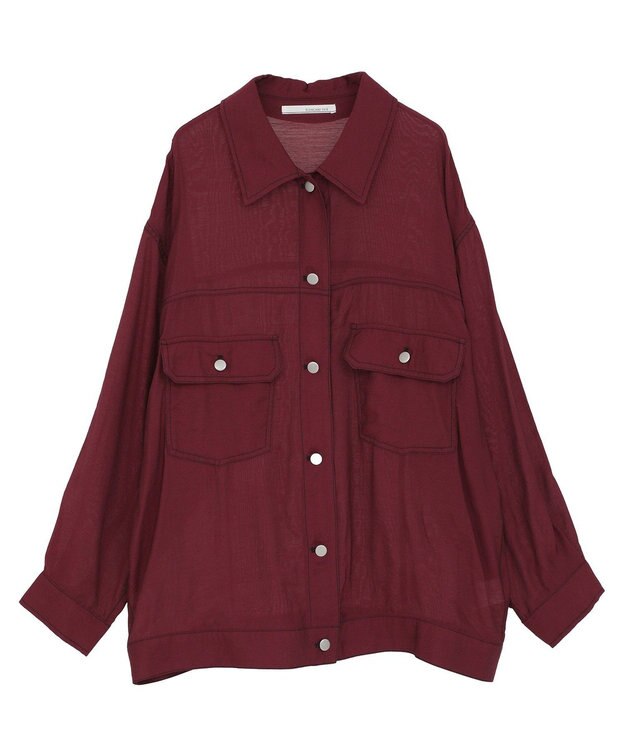 Green Parks ・ＥＬＥＮＣＡＲＥ　ＤＵＥ　カラーステッチシアーＧジャン Bordeaux