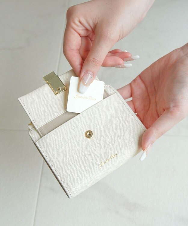 ACE BAGS & LUGGAGE 【新色登場】 Jewelna Rose ブリヨン 本革 二つ折り財布 15142 オフホワイト