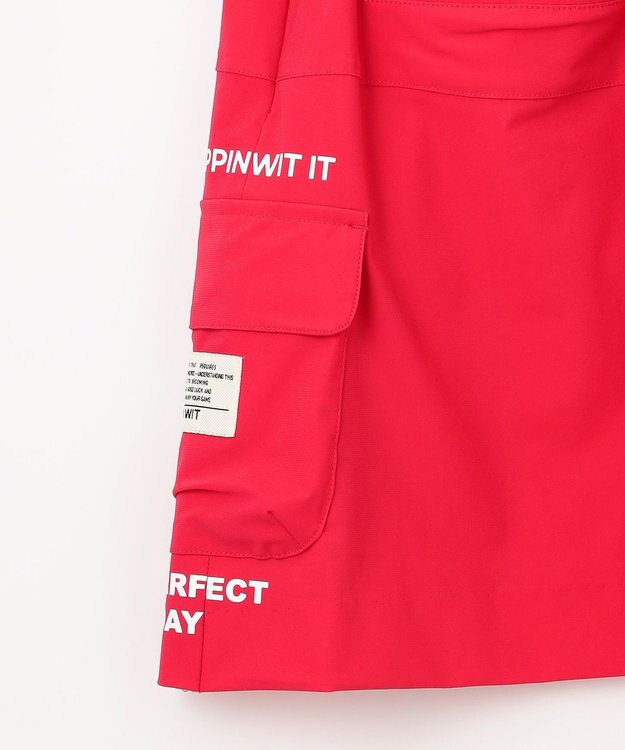 PW CIRCULUS 【UVカット / 接触冷感 / 伸縮性抜群】【WOMEN】フロントプリーツ ゴルフウェア レディース レッド系