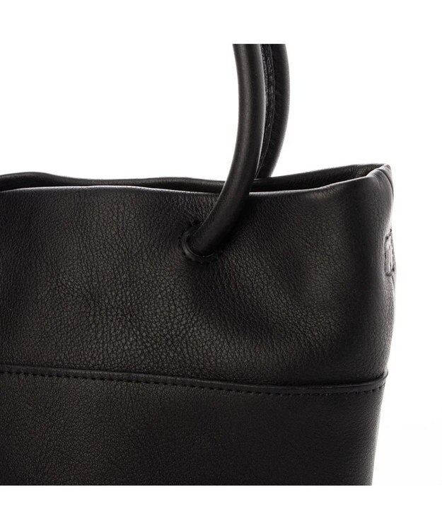 UNBILLION 【テレビ ドラマ着用アイテム】ペルケ perche / 姫路レザー丸手ハンドル2wayバケツバッグ ブラック