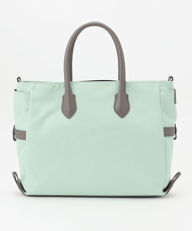 Y'SACCS ナイロン×リサイクルレザー　ホック2WAYトート　Sサイズ ミント