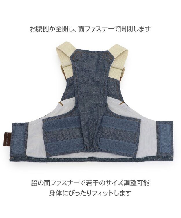 PET PARADISE ペットパラダイス ポケットクール ベスト 《オーバーオール風》 中型犬 大型犬 インディゴブルー