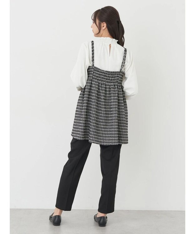 earth music&ecology ツイードキャミチュニック Black