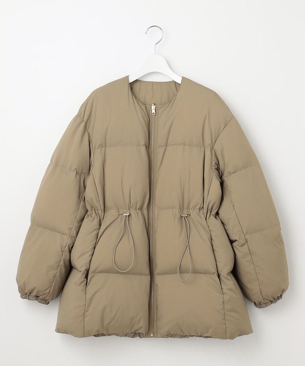 23区 【SLOW/一部店舗限定】ヴィンテージナイロン ダウンコート カーキ系