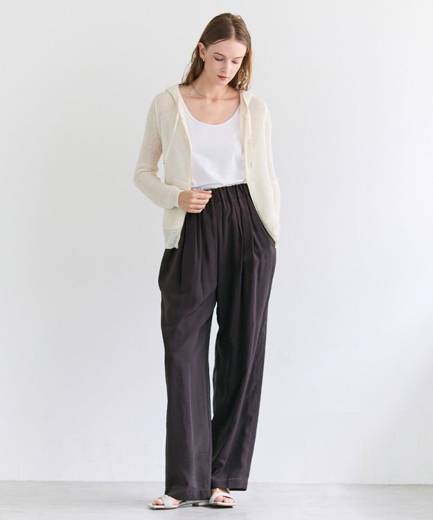 BEIGE， 【洗える】BROIS / コットンシャツテールタンクトップ White