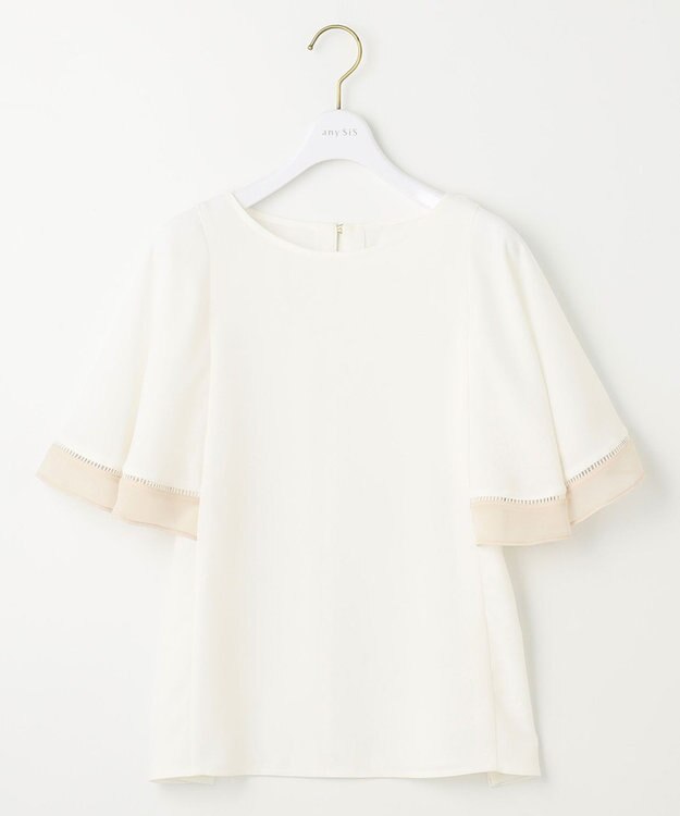 ANY SIS 【洗える】フレアスリーブ ブラウス オフ