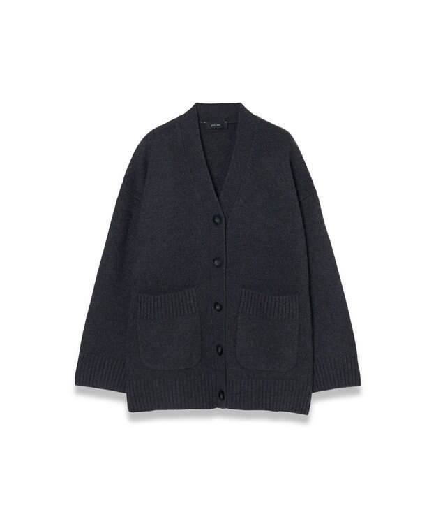 JOSEPH 【洗える】リュクスカシミヤカーディガン Dark smoke