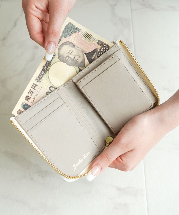 ACE BAGS & LUGGAGE 【新色登場】 Jewelna Rose ブリヨン 本革 二つ折り財布 15142 オフホワイト