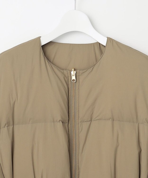 23区 【SLOW/一部店舗限定】ヴィンテージナイロン ダウンコート カーキ系