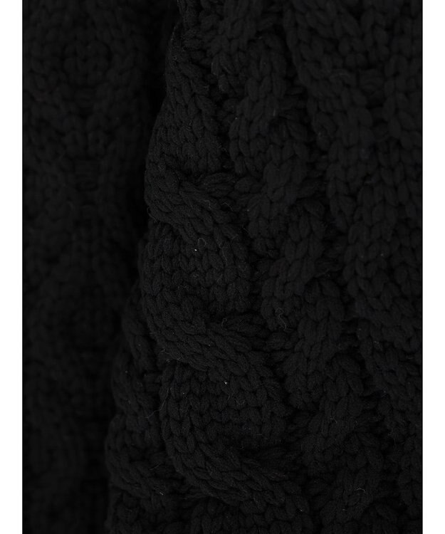 CRAFT STANDARD BOUTIQUE リサイクルポリエステルケーブルカーディガン Black
