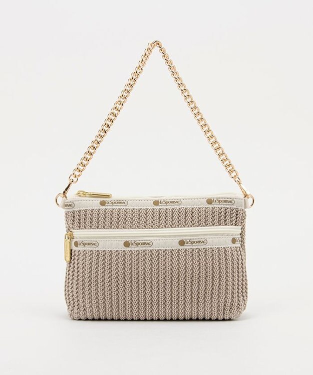 LeSportsac CHAIN CROCHET CLUTCH/ベージュクロシェ ベージュクロシェ