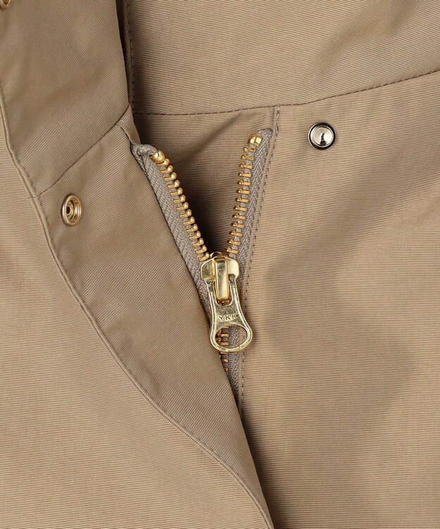 J.PRESS LADIES 【2way】スパンライクナイロンタッサー フーデッド コート キャメル系