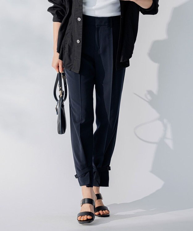 自由区 【洗える】２WAYツイル デザインパンツ ネイビー系