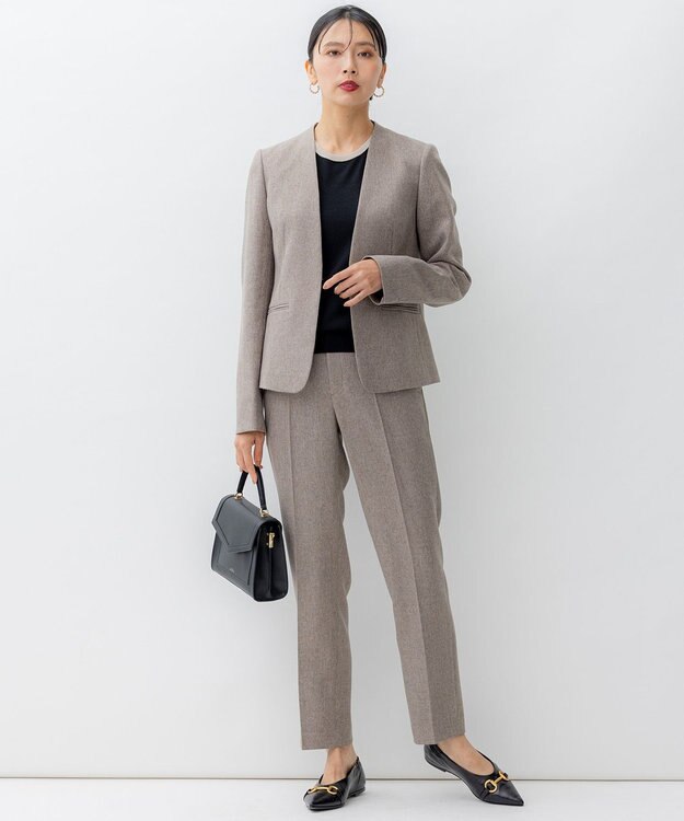 23区 スプリットレザーショルダー バッグ ブラック系