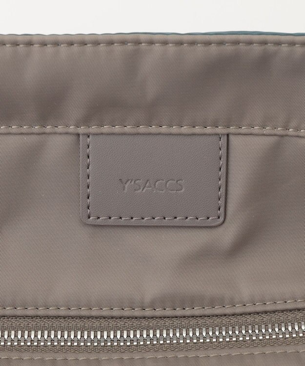 Y'SACCS 【ムック本掲載】ツイルナイロン　スクエアトート　Mサイズ ブルーグリーン