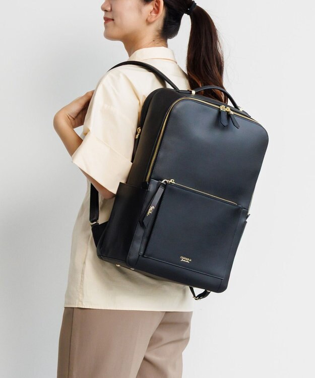 ACE BAGS & LUGGAGE Jewelna Rose ウェールズ リュック B4サイズ 15.6インチ収納 本革 11975 ジュエルナローズ ブラック