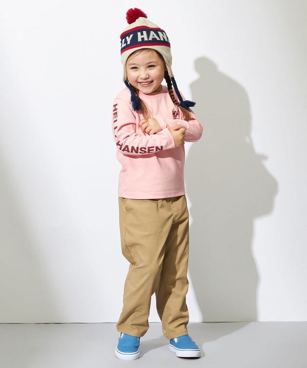 HELLY HANSEN 【キッズ】ロングスリーブレターティー ラグーンピンク