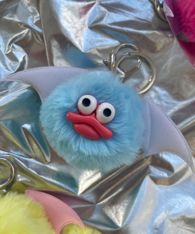 WEGO デビルくわくわモンスターぬいぐるみキーホルダー ブルー