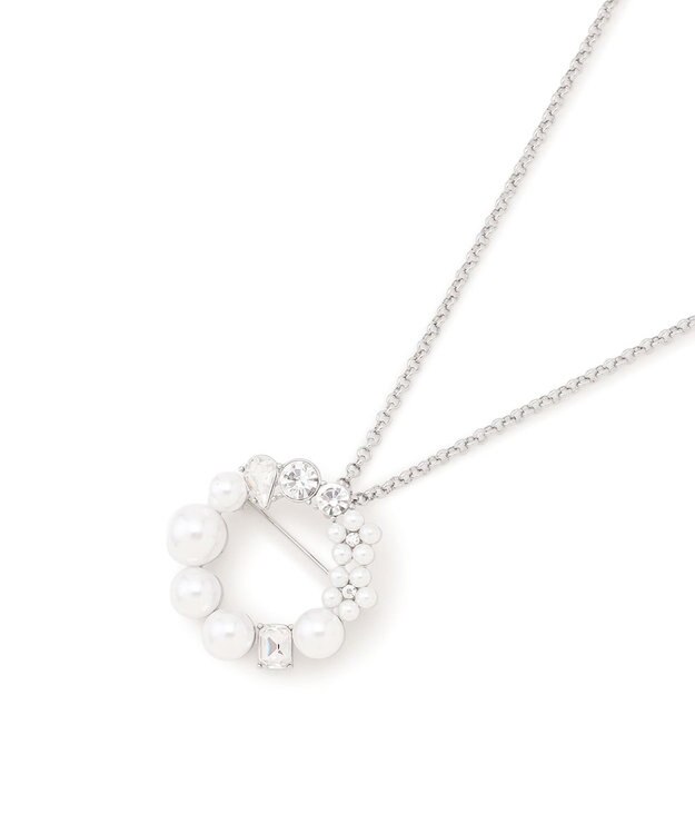 TOCCA PEARL INNOCENCE 2WAY BROOCH NECKLACE ブローチネックレス シルバー系