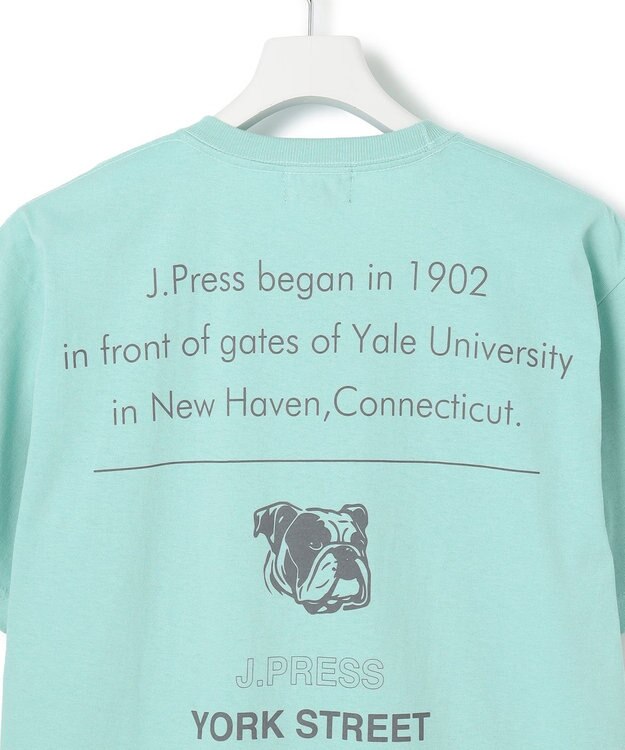 J.PRESS YORK STREET 【UNISEX】フロント＆バックプリント Tシャツ ピーコックグリーン系