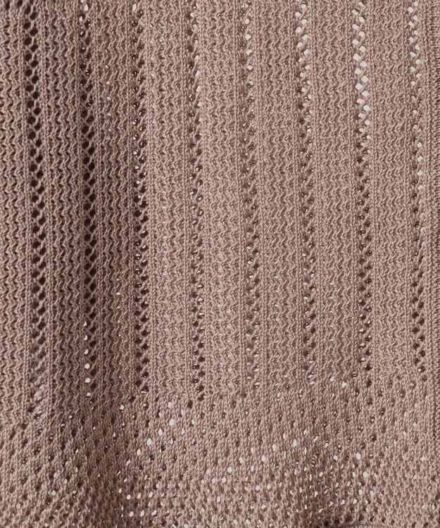 earth music&ecology ＳＥＴ２点レース編みペプラムカーデ＋スカート Pink Beige