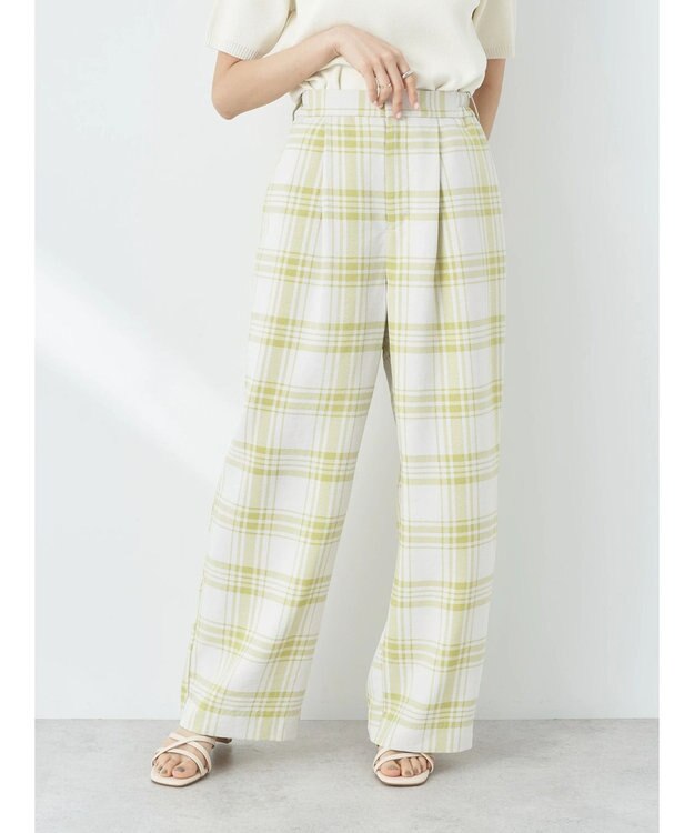 earth music&ecology タックワイドパンツ Check