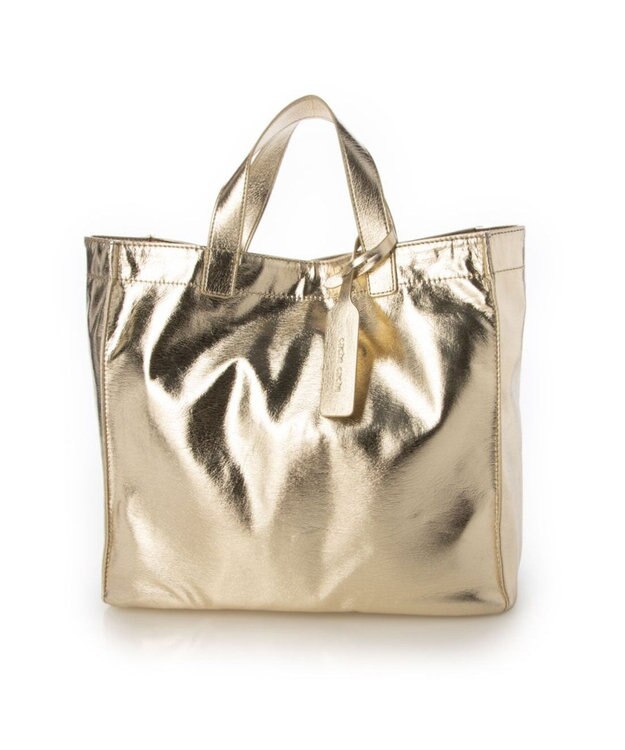 UNBILLION cachecache ソフトメタリックショッパートート ライトゴールド