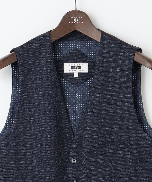 JOSEPH ABBOUD 【キングサイズ・ストレッチ】ツィーディージャージ　ベスト ネイビー系