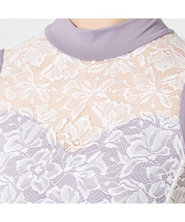 Chacott ◎【Nela ライン】ハイネックレオタード モーブ