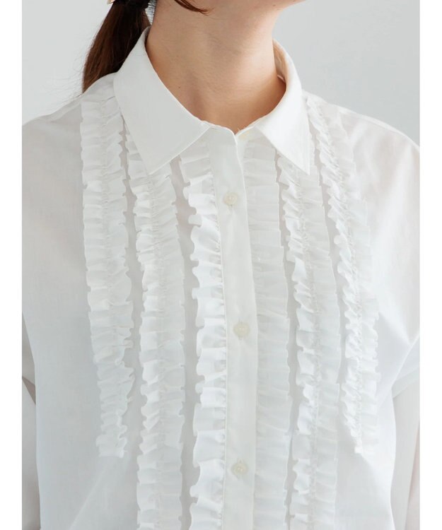 Te chichi フロントフリルシャツ オフホワイト