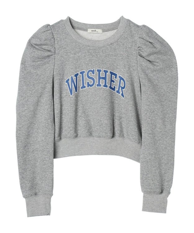 earth music&ecology ウラケロゴ短丈プルオーバー Gray