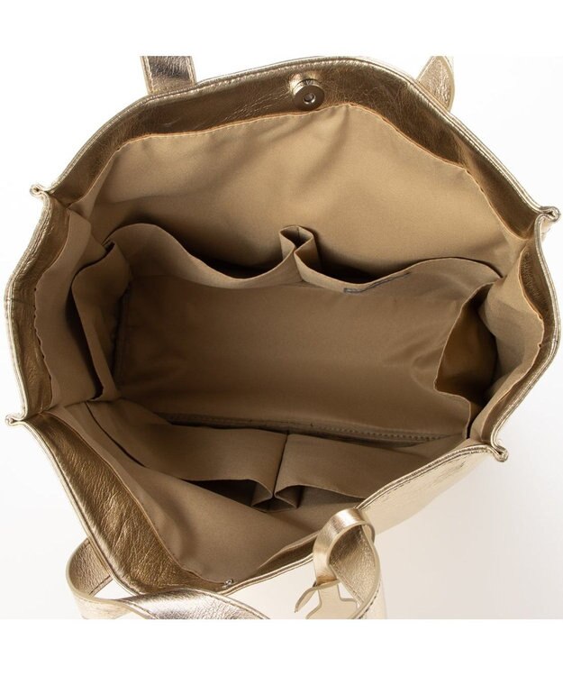 UNBILLION cachecache ソフトメタリックショッパートート ライトゴールド