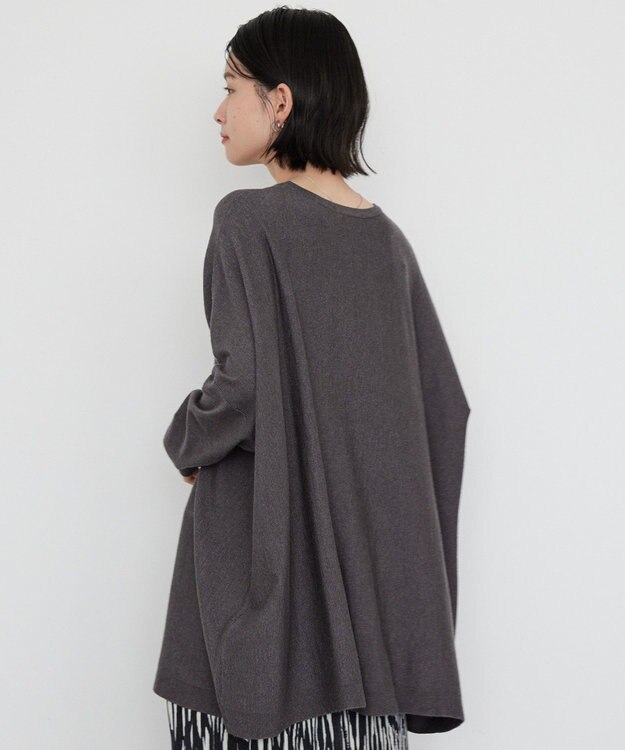 AMERICAN HOLIC バイパチポンチョライクＢＩＧニットプルオーバー Sax