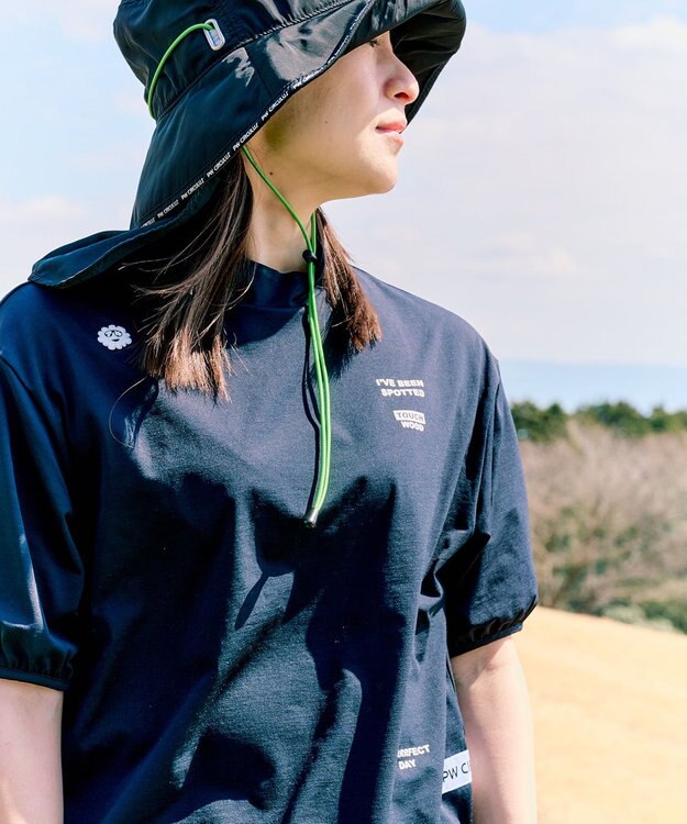 PW CIRCULUS 【WOMEN】パフスリーブモックT  2026年モデル ゴルフウェア レディース ブラック系