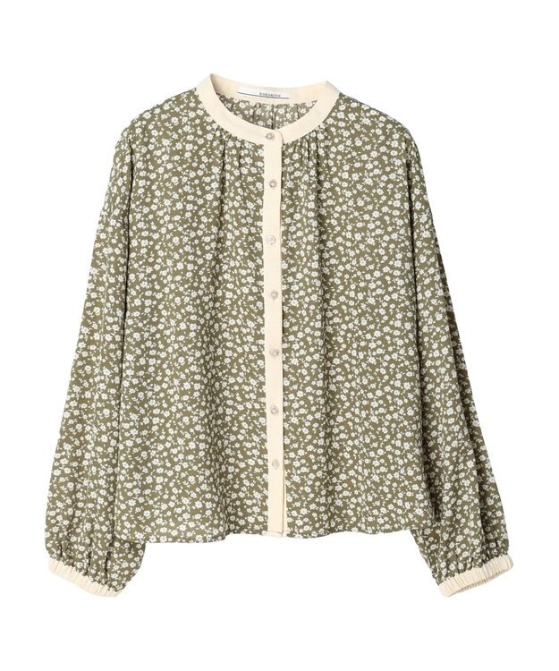 Green Parks ・ＥＬＥＮＣＡＲＥ　ＤＵＥコバナパイピングブラウス Khaki