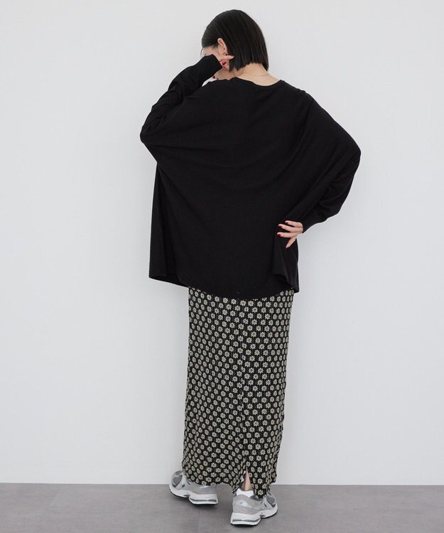 AMERICAN HOLIC バイパチポンチョライクＢＩＧニットプルオーバー Black