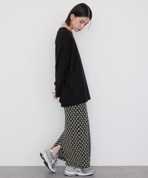 AMERICAN HOLIC バイパチポンチョライクＢＩＧニットプルオーバー Black