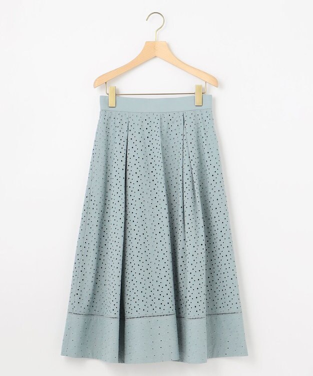 組曲 S エンブロイダリーレース スカート スモーキーミント系