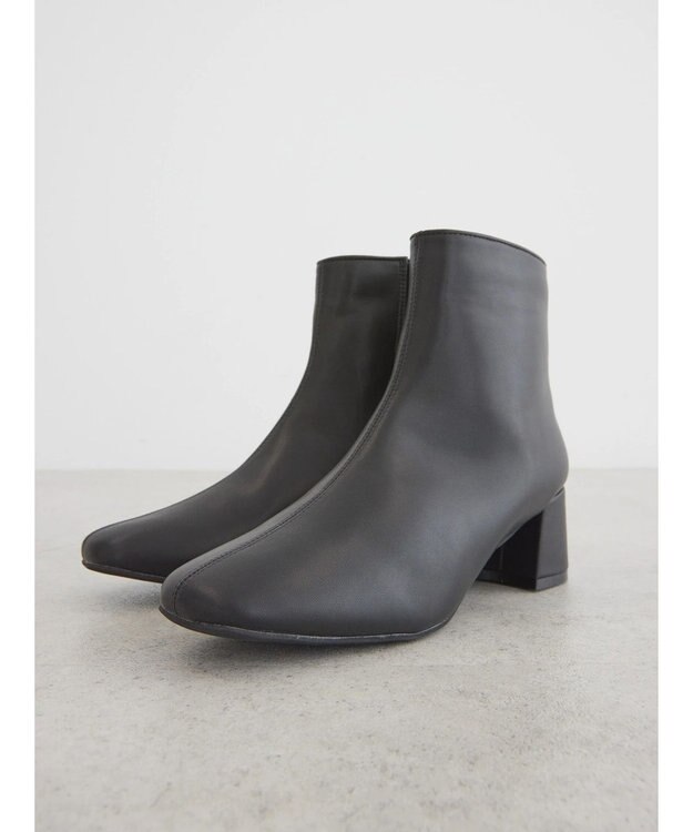 AMERICAN HOLIC スクエアトゥヒールショートブーツ Black