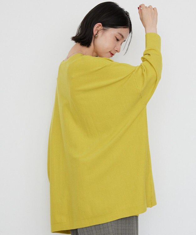 AMERICAN HOLIC バイパチポンチョライクＢＩＧニットプルオーバー Yellow