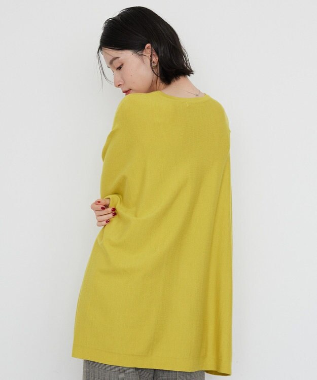 AMERICAN HOLIC バイパチポンチョライクＢＩＧニットプルオーバー Yellow