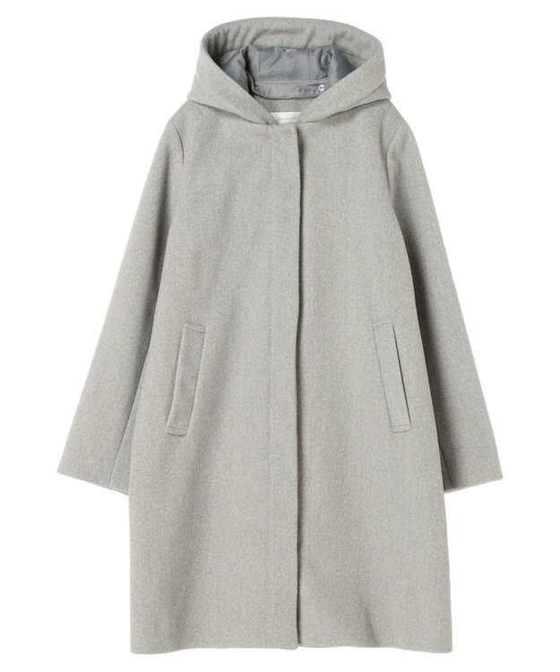 Green Parks ２ｗａｙフード取り外し比翼コート Gray