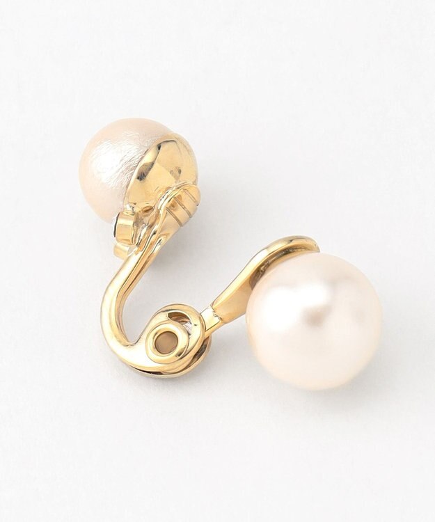 J.PRESS LADIES 【WEB限定】リバーシブルパール イヤリング ゴールド系