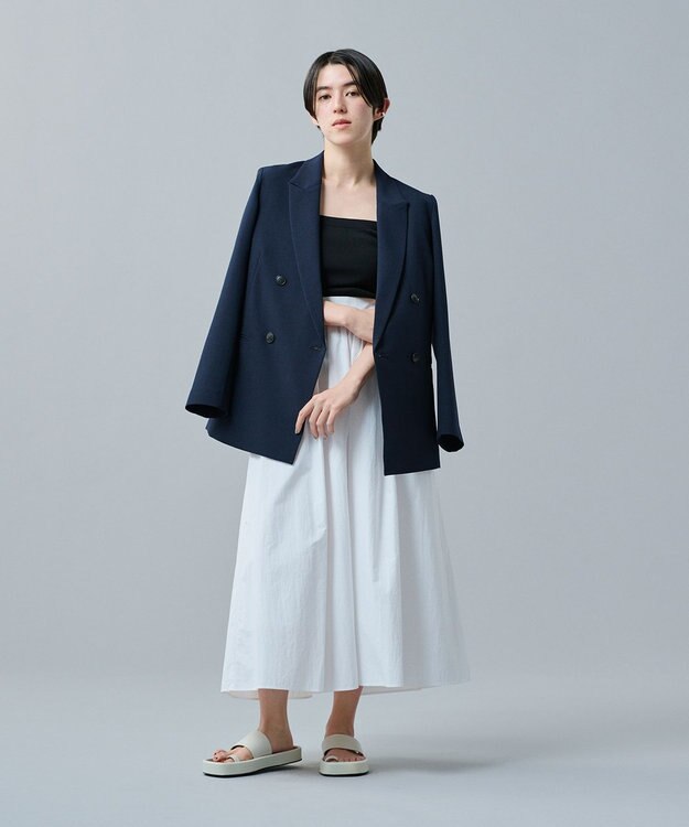 uncrave 【撥水・UVカット・接触冷感】プルーフナイロン フレアスカート ホワイト