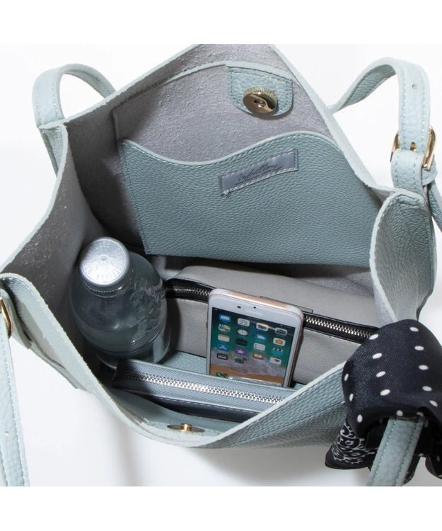 UNBILLION cachecache チェンジスカーフA4縦型トートバッグ サックスブルー