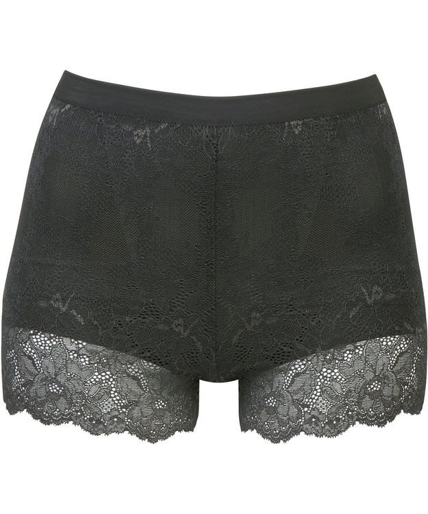 WACOAL オーバーパンツ ショート丈 ヒップアップで脚長シルエット ウエスト部分をすっきり見せる 一枚ばき可能 重ねばきにもおすすめ レディース GRC630 /ワコール ブラック