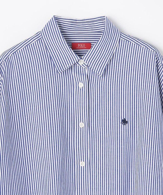 ANY 【POLO BCS別注】プレッピークロップドシャツ ブルーストライプ